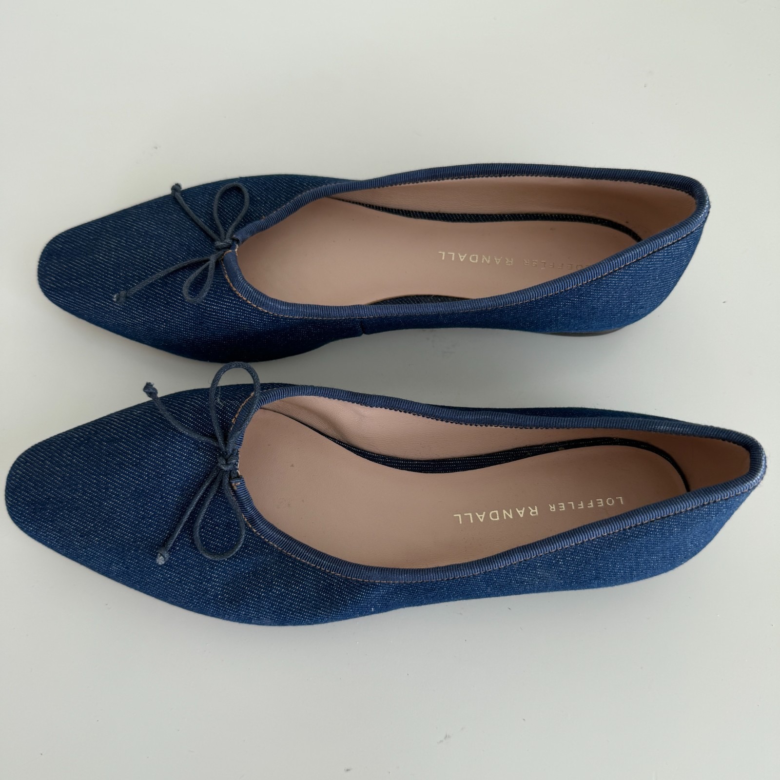 Loeffler Randall Ballet Flat Womens 7.5 B Blue Denim Georgie Minimalist Luxury — image 7 of 8